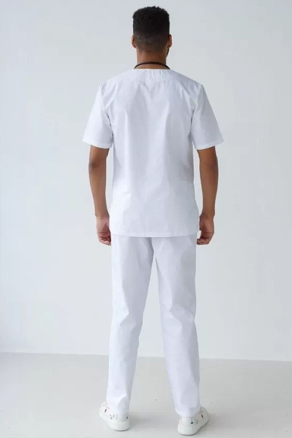 фото костюм Граніт, преміум-котон білий, рукав короткий (46-56) 2622841415