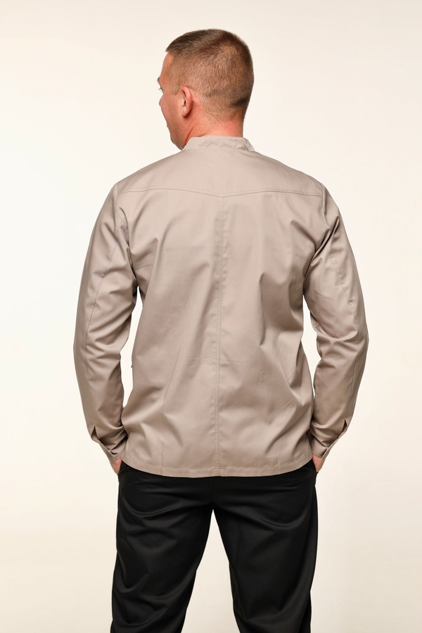 фото куртка Ліон преміум-котон темний капучіно на кнопках рукав довгий (40-66) 13510620302