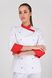 розмірна сітка Кітель кухаря Бордо-2 котон білий/червоний 371642015 фото 1