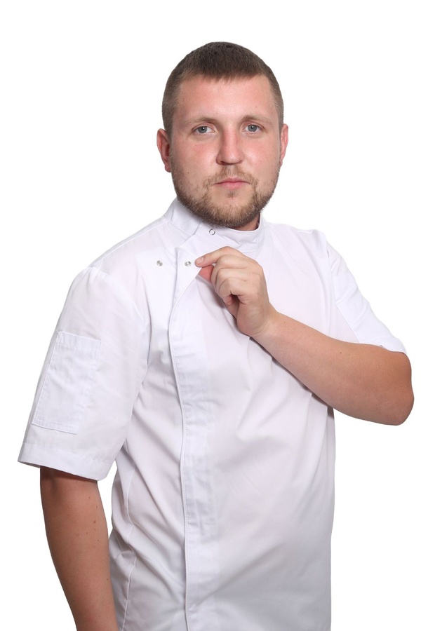 фото Кітель кухаря Дублін котон білий сітка на спині розмір 44 1915833102