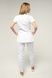 розмірна сітка костюм Селеста (40-66) преміум-котон білий , брюки джогери 2208255504 фото 4
