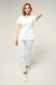 розмірна сітка костюм Селеста (40-66) преміум-котон білий , брюки джогери 2208255504 фото 3
