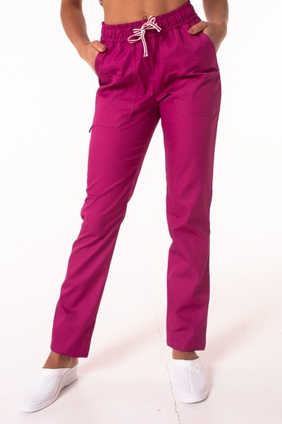фото брюки Флорида (40-66) тк.преміум-котон - колір фуксія , брюки прямі 1434187701