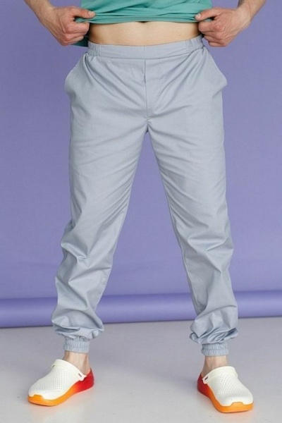 фото брюки джогери (40-54), преміум-котон сірий 604125105
