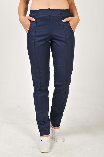 фото брюки Рубіна (40-60) сорочкова, темно-синій, брюки класичні 680817901