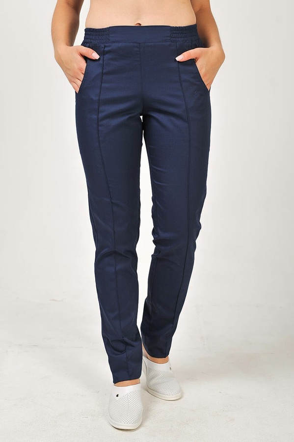 фото брюки Рубіна (40-60) сорочкова, темно-синій, брюки класичні 680817901