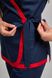 розмірна сітка костюм Азалія (40-60) сорочкова, темно-синій/червоний, рукав короткий, брюки класичні 683669701 фото 5