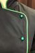 розмірна сітка Кітель кухаря Марсель жіночий котон чорний/зелений сітка на спині розмір 46 13621699909 фото 3