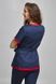 розмірна сітка костюм Азалія (40-60) сорочкова, темно-синій/червоний, рукав короткий, брюки класичні 683669701 фото 3