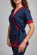 розмірна сітка костюм Азалія (40-60) сорочкова, темно-синій/червоний, рукав короткий, брюки класичні 683669701 фото 6