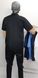 розмірна сітка костюм Титан ВТ-30040 стрейч чорний рукав короткий, брюки прямі (р.42-66) 13548427419 фото 2