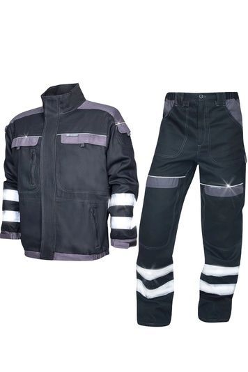 Костюм робочий зі штанами COOL TREND Бавовна 260 чорний розмір 46 (INS-1783)
