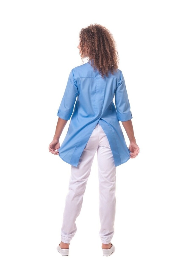 фото куртка Невада (40-66) на кнопках тк.преміум-котон - колір Небесний , рукав універсальний 2707727615