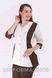 фото костюм Лагуна (40-60) преміум-котон, білий/шоколад, рукав 3/4, брюки класичні 1836752502