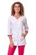 медичний костюм Анталія (40-66) на кнопках тк.преміум-котон - колір білий/малиновий, рукав 3/4, брюки класичні 2664420215 фото