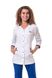 медичний костюм СЗ-Анталія (40-66) на кнопках тк.преміум-котон - колір білий/електрик, рукав 3/4, брюки класичні 2664420615 фото