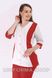 фото костюм Лагуна (40-60) преміум-котон, білий/червоний, рукав 3/4, брюки класичні 1837053102