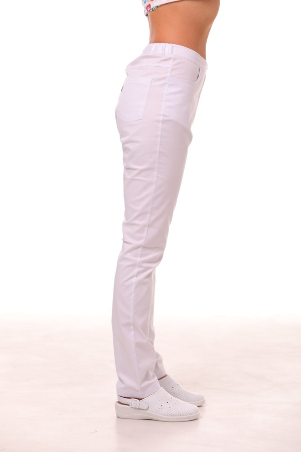 фото брюки Даллас (40-66) тк.стрейч - колір білий , брюки прямі 1436193101