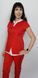 фото медичний костюм Весна ВТ-20451 котон червоний/білий (р.42-64) рукав короткий, брюки прямі 13548427326