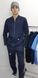фото медичний костюм Титан ВТ-30042 батист темно-синій (р.42-66) рукав довгий, брюки прямі 13548427426