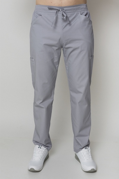 брюки медичні Практик (40-60) преміум-котон, колір димчатий, тип брюк - прямі 580034304 фото