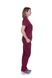 медичний костюм Атланта (40-58) через голову тк.преміум-котон - колір бордовий , рукав короткий, брюки класичні 1901552015 фото 2