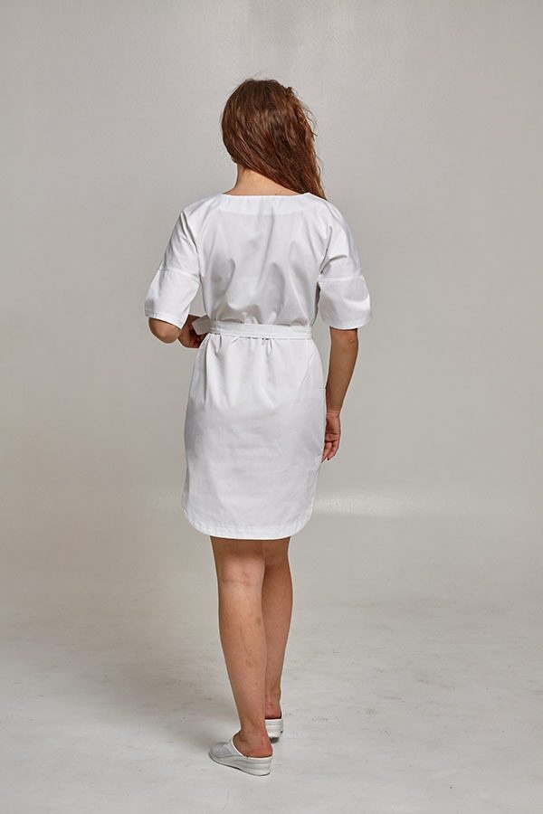 фото сукня Ріо (40-60) преміум-котон, білий, рукав 1/2 433509501