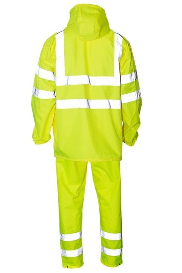 Костюм від дощу (куртка + брюки) з PU покриттям GLASGOW YELLOW сигнальний Оксфорд жовтий розмір L - Робочий одяг Сізам