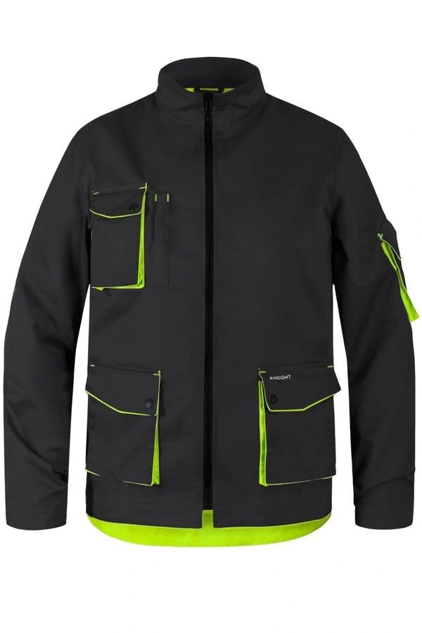 Костюм робочий з комбінезоном Dexter LIGHT Твіл 220 чорний/салатовий розмір 44-46 зріст 3-4 (INS-1565)