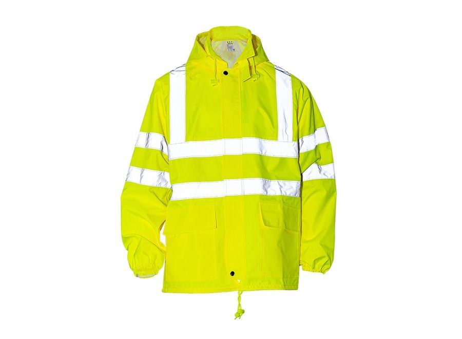 Костюм від дощу (куртка + брюки) з PU покриттям GLASGOW YELLOW сигнальний Оксфорд жовтий розмір L - Робочий одяг Сізам