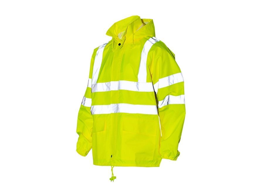 Костюм від дощу (куртка + брюки) з PU покриттям GLASGOW YELLOW сигнальний Оксфорд жовтий розмір L - Робочий одяг Сізам