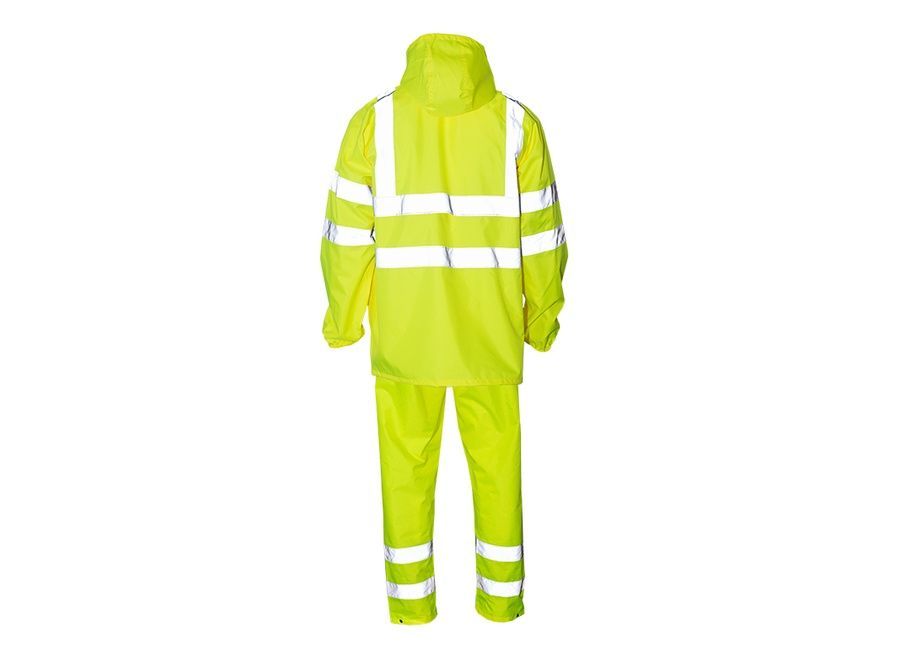 Костюм від дощу (куртка + брюки) з PU покриттям GLASGOW YELLOW сигнальний Оксфорд жовтий розмір L - Робочий одяг Сізам