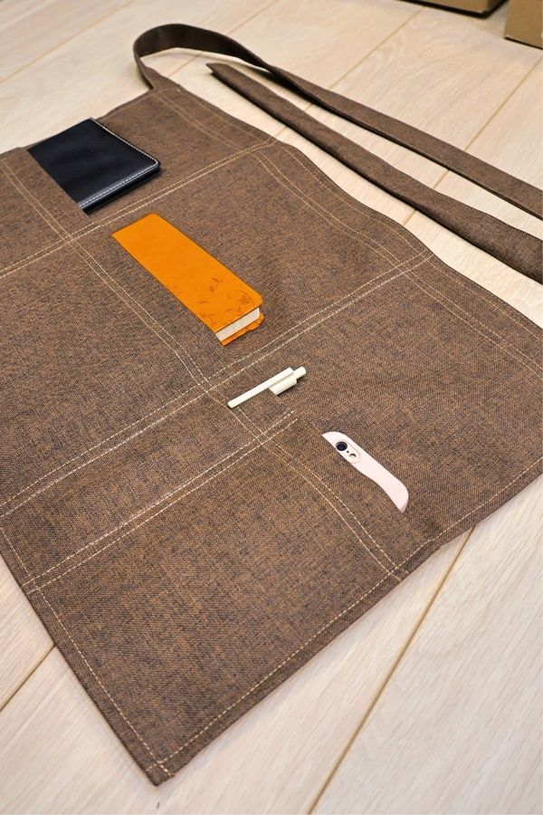 Фартух короткий на пояс Анже 55x40 (см) грета шоколад - Одяг для офіціантів та кухарів (134.148)")