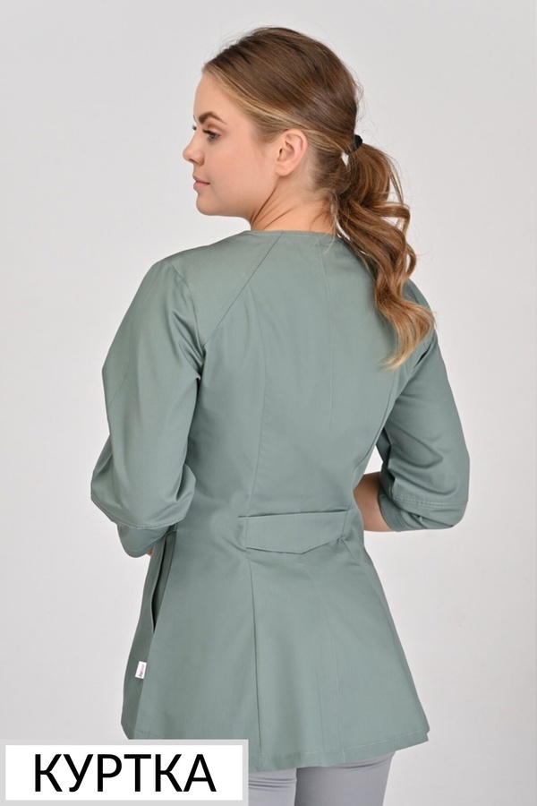 фото куртка Тоскана (40-68) на кнопках тк.преміум-котон - колір оливковий , рукав 45 385,00 2060081302