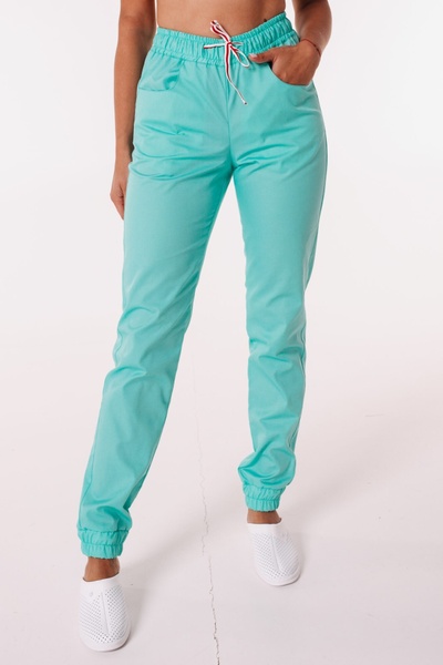 брюки Парма (40-66) тк.преміум - колір м'ятний , брюки джогери 1436051301 фото