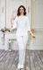 медичний костюм Валерія (46-64) тк. котон, колір білий, рукав 3/4, брюки класичні 2212140615 фото 2