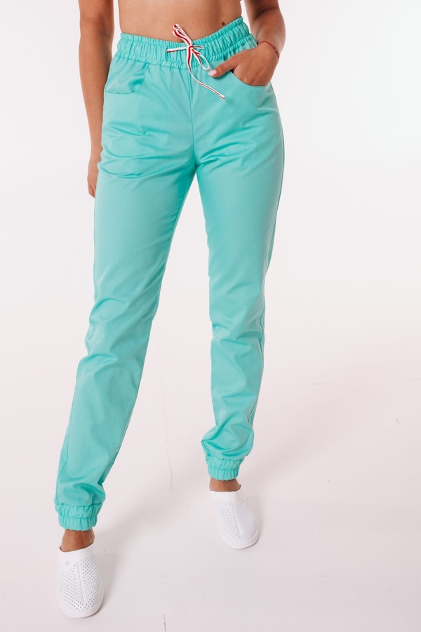 фото брюки СЗ-Парма (40-66) тк.преміум-котон - колір м'ятний , брюки джогери 1436051301