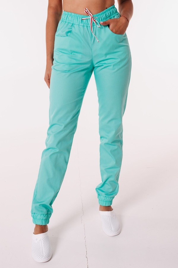 фото брюки СЗ-Парма (40-66) тк.преміум-котон - колір м'ятний , брюки джогери 1436051301