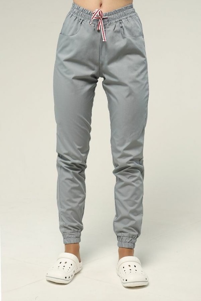 брюки медичні Парма (40-66) тк.преміум-котон - колір світло-сірий , брюки джогери 391488305 фото