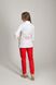 розмірна сітка куртка Сакура (40-60) преміум-котон, білий/червоний, рукав 3/4 1577774702 фото 8