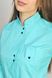 розмірна сітка костюм Рубіна (40-60) сорочкова, ментоловий/темно-синій, рукав 3/4, брюки класичні 91434105 фото 3