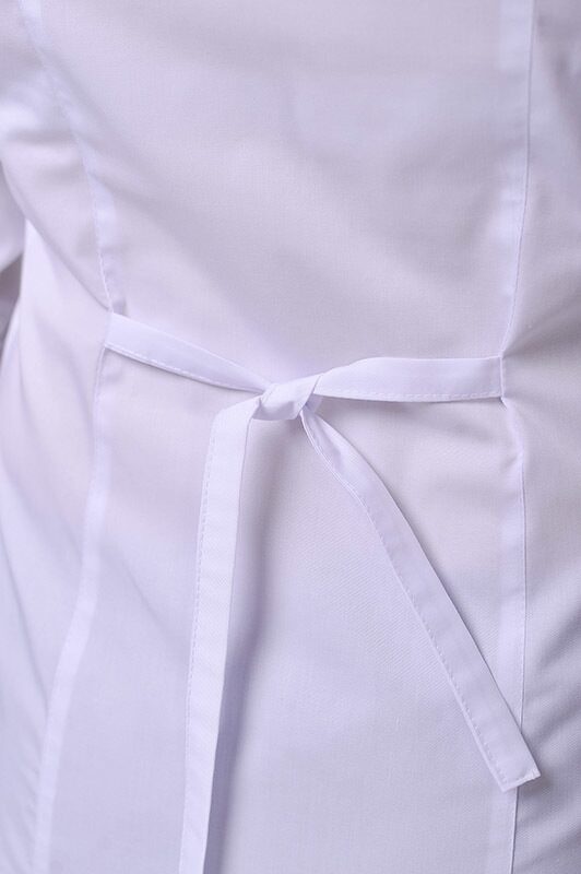 фото костюм Жасмін (40-60) сорочкова, білий/темно-синій, рукав 3/4, брюки класичні 775416500