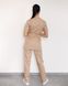 медичний костюм Наомі (40-54), преміум-котон бежевий, рукав короткий 464311702 фото 6