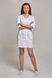 розмірна сітка халат Роуз (40-60) сорочкова, білий, рукав 3/4 794163500 фото 5