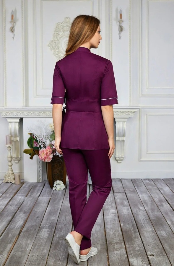 фото костюм котон Рубіна фіолетовий, брюки класичні (42-56) 958243700