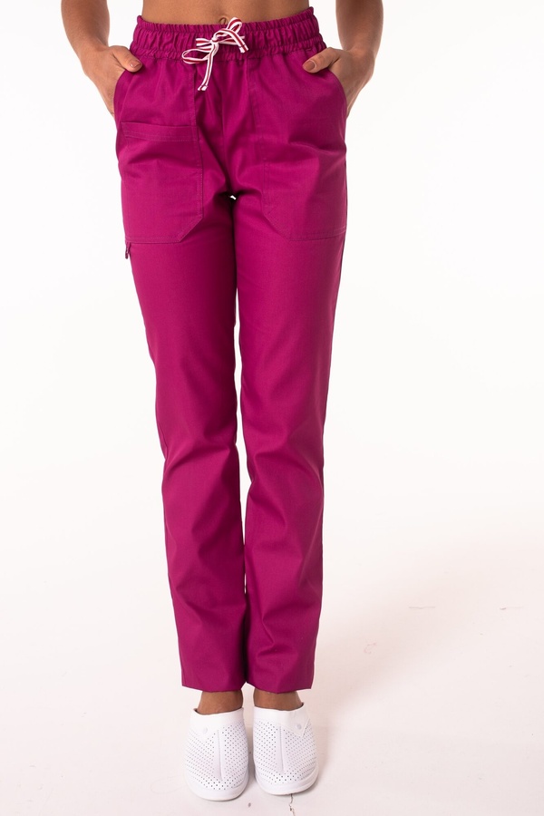 брюки медичні Флорида (40-66) тк.преміум-котон - колір фуксія , брюки прямі 1434187701 фото