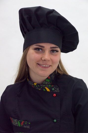 Ковпак кухаря французький Амадін на ліпучці саржа чорний - Форма кухаря (94.120)