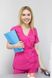 медичний костюм Ріо, стрейч (р.40-60) рожевий, рукав короткий 2362572500 фото