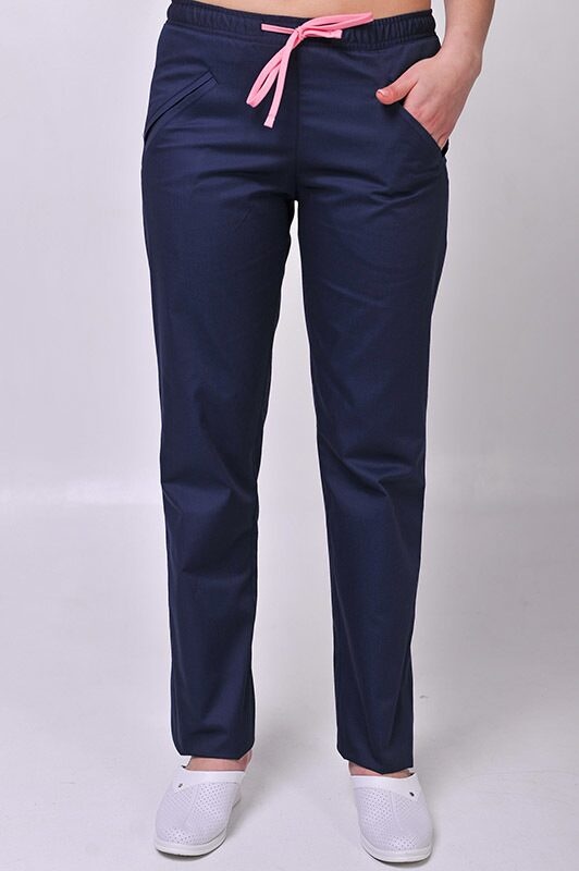 фото брюки Саманта (40-60) преміум-котон, темно-синій, брюки класичні 677562301
