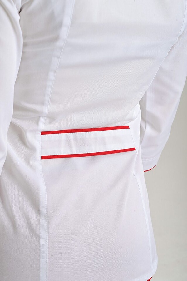 фото куртка Сакура (40-60) сорочкова, білий/червоний, рукав 3/4 1582543502